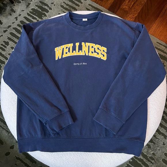 Sporty & Rich Navy & Gold Crewneck